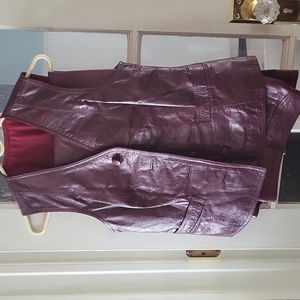 Leather outfit ( pants and vest) It is vintage/ circa late 70's